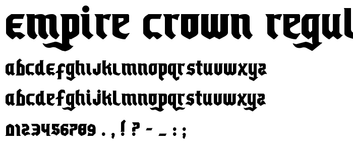 Empire Crown Regular font